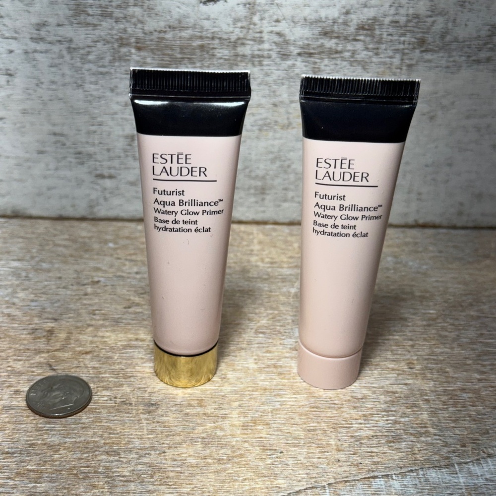 Lot of 2 Estee Lauder Futurist Aqua Brilliance Watery Glow Primer .5 fl oz/15mL
